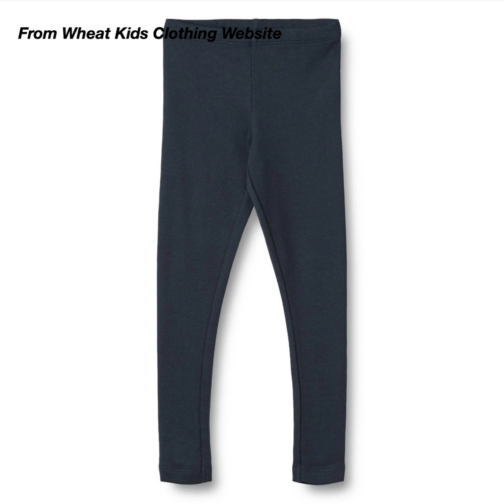 NWT: WHEAT MADDY RIB LEGGINGS IN NAVY (3Y) - Picture 2 of 7